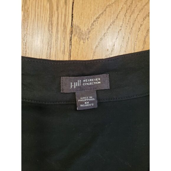 J.Jill Wearever Collection Womens 4XL Black Open Front Cardigan EUC Stretch - Picture 3 of 8